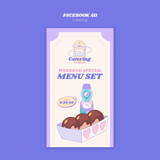 Free PSD catering template design