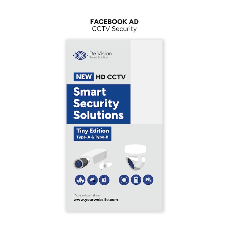 Free PSD cctv security template design