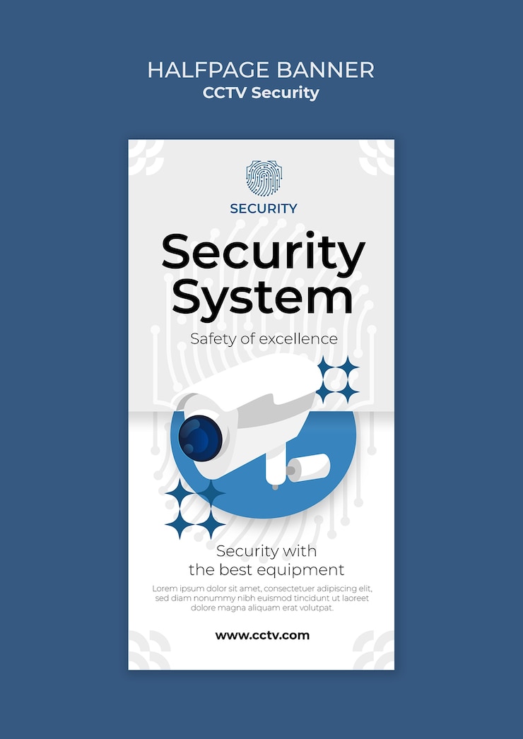 Free PSD cctv security template design