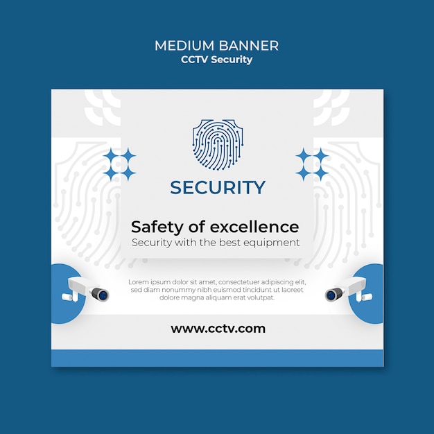 Free PSD cctv security template design