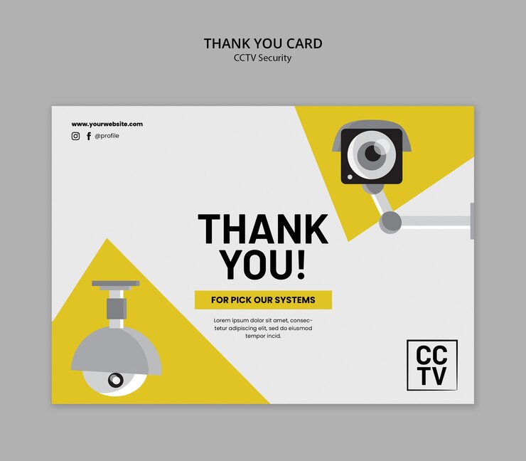 Free PSD cctv security template design