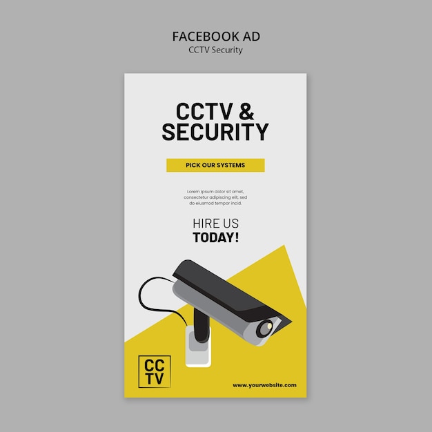 Free PSD cctv security template design