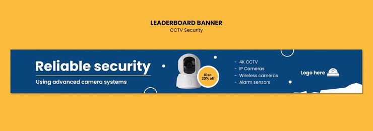 Free PSD cctv security template design