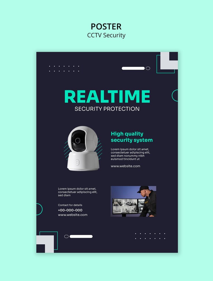 Free PSD cctv security  template design