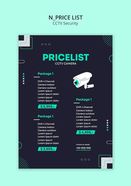 Free PSD cctv security  template design