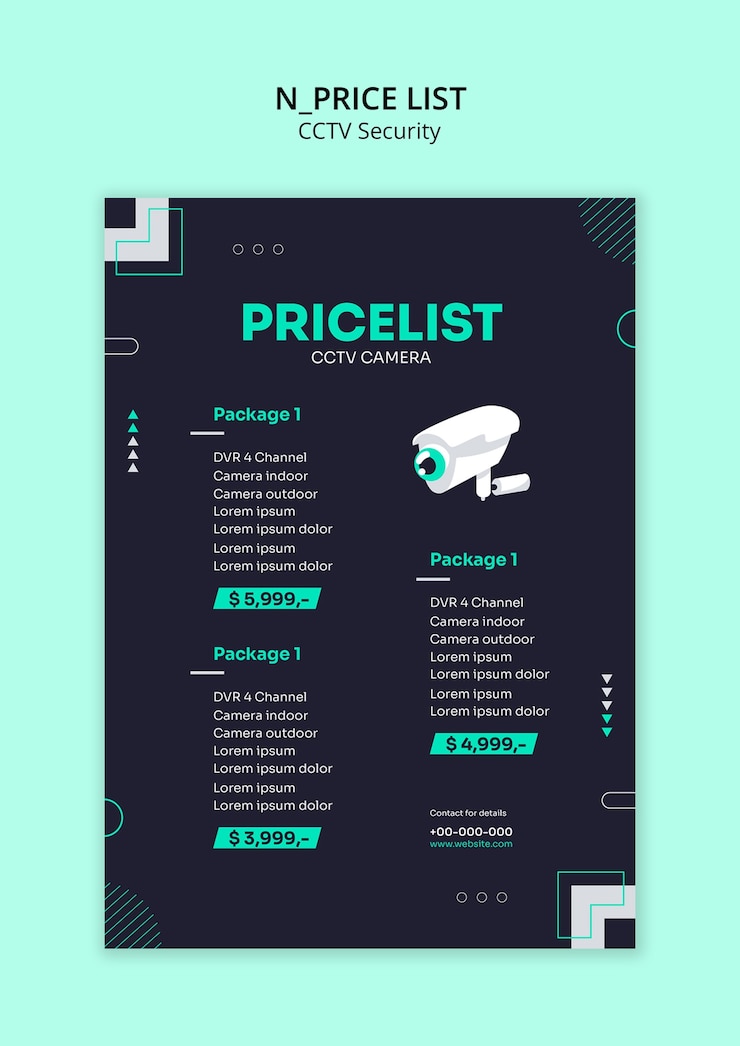 Free PSD cctv security  template design