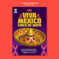 Free PSD celebrate cinco de mayo flyer template