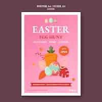 Free PSD celebrate easter egg hunt poster template