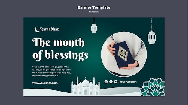 Festeggia il modello di banner del ramadan