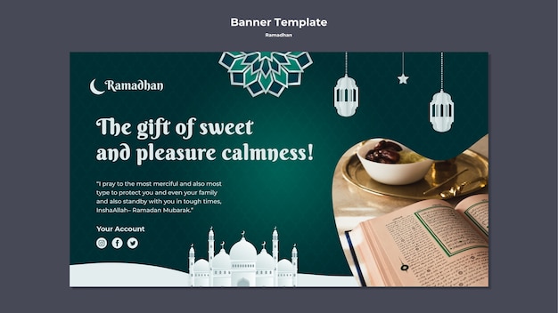 Celebrate ramadan horizontal banner