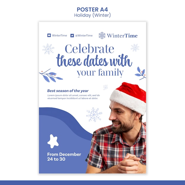 Celebrate with family poster template