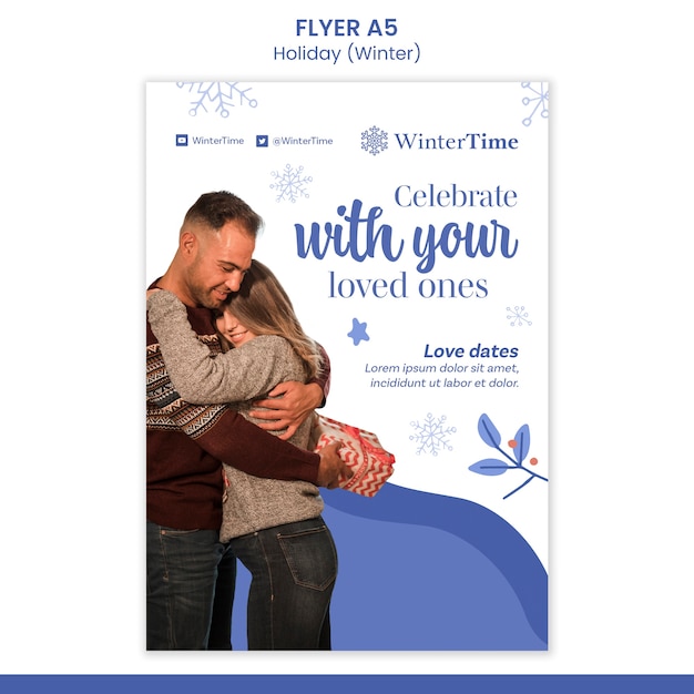 Celebrate with loved ones flyer template