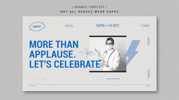 Free PSD celebrating doctors banner style