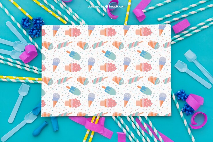 Free PSD celebration card composition