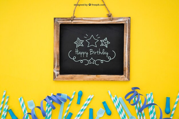 Celebration decoration with slate