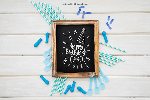 Celebrate in Style with the Vertical Slate Party Decoration PSD Template