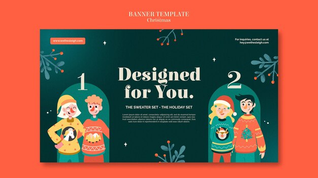 celebrational christmas banner template