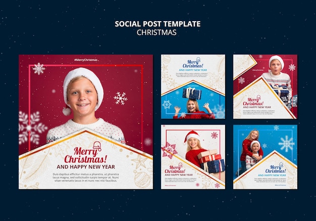 Celebrational christmas ig posts set