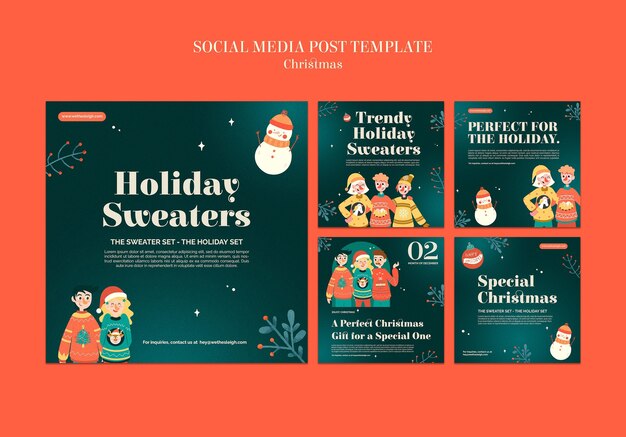 celebrational sweater season ig posts set