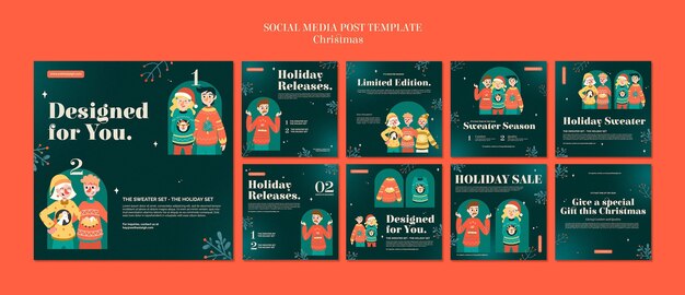 celebrational sweater season ig posts set