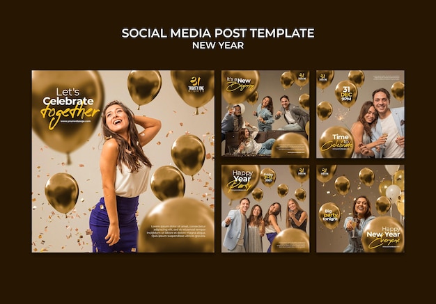 Celebrative new year ig posts collection