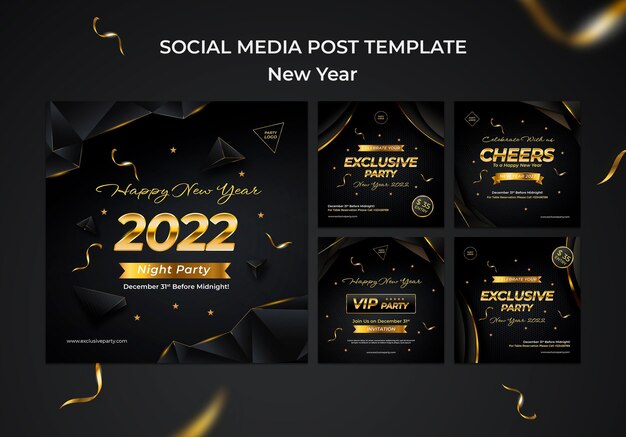 Celebrative new year ig posts collection