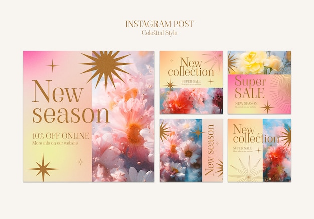 Celestial style instagram posts