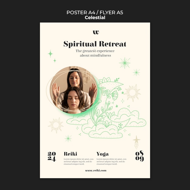 Free PSD celestial style template design