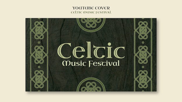 Celtic music festival template design