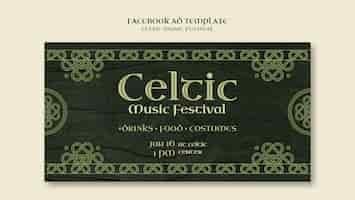 Free PSD celtic music festival template design