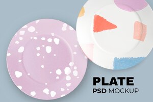 免费PSD陶瓷碗模型PSD在抽象图案设计