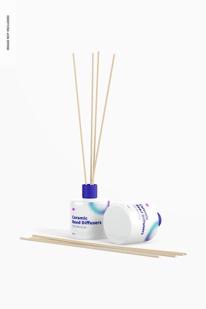 Download Premium PSD | Ceramic reed diffuser mockup, front view