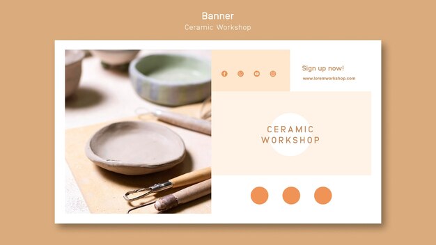 セラミックワークショップバナーデザイン