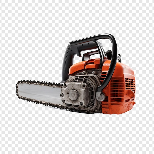 Free PSD chainsaw isolated on transparent background