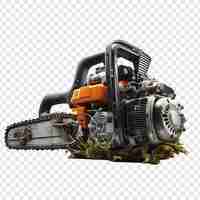 Free PSD chainsaw isolated on transparent background