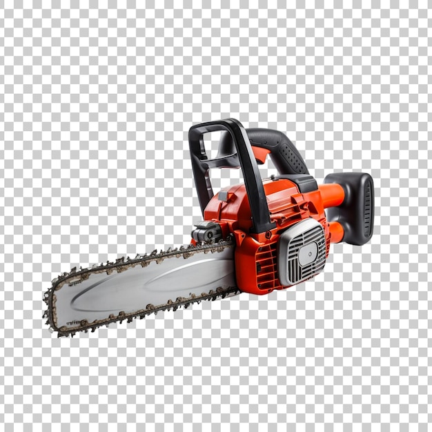 Free PSD chainsaw isolated on a transparent background