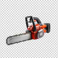 Free PSD chainsaw isolated on a transparent background