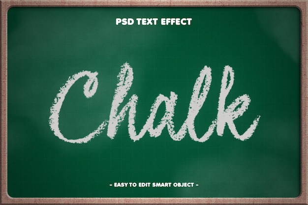 Free PSD chalk text effect