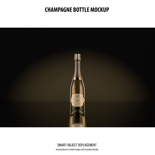 Champagne Bottle Mockup