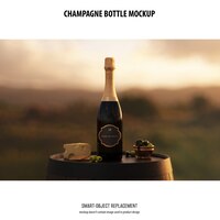Bottiglia di champagne mockup