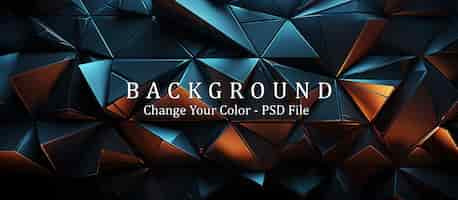 Free PSD chaotic polygonal shape futuristic background design