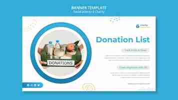 Free PSD charity activities banner template