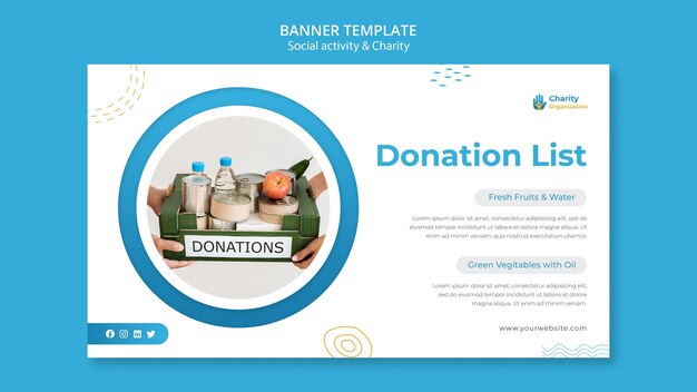 Charity activities banner template