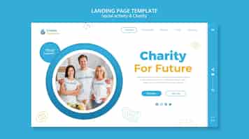 Free PSD charity activities landing page template