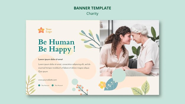 Charity banner template theme