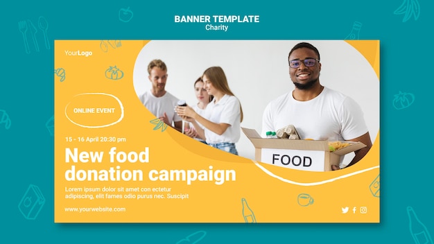 Charity campaign banner template