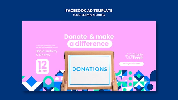 Free PSD charity design template
