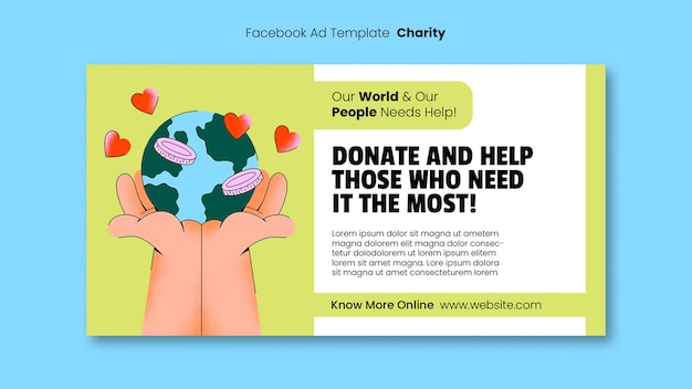 Free PSD charity foundation social media promo template