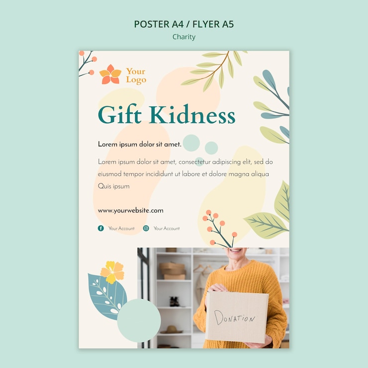 Free PSD charity poster template