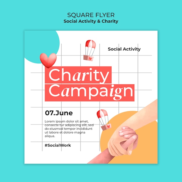 Free PSD charity template design